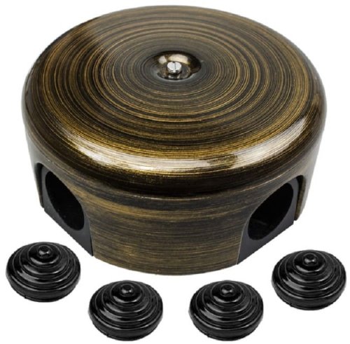 Коробка-ретро распределительная пластик Bironi Лизетта 110х35мм бронза картинка